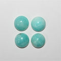 Lote de 4 cabujones redondos de amazonita peruana (4 piezas) 14 mm.