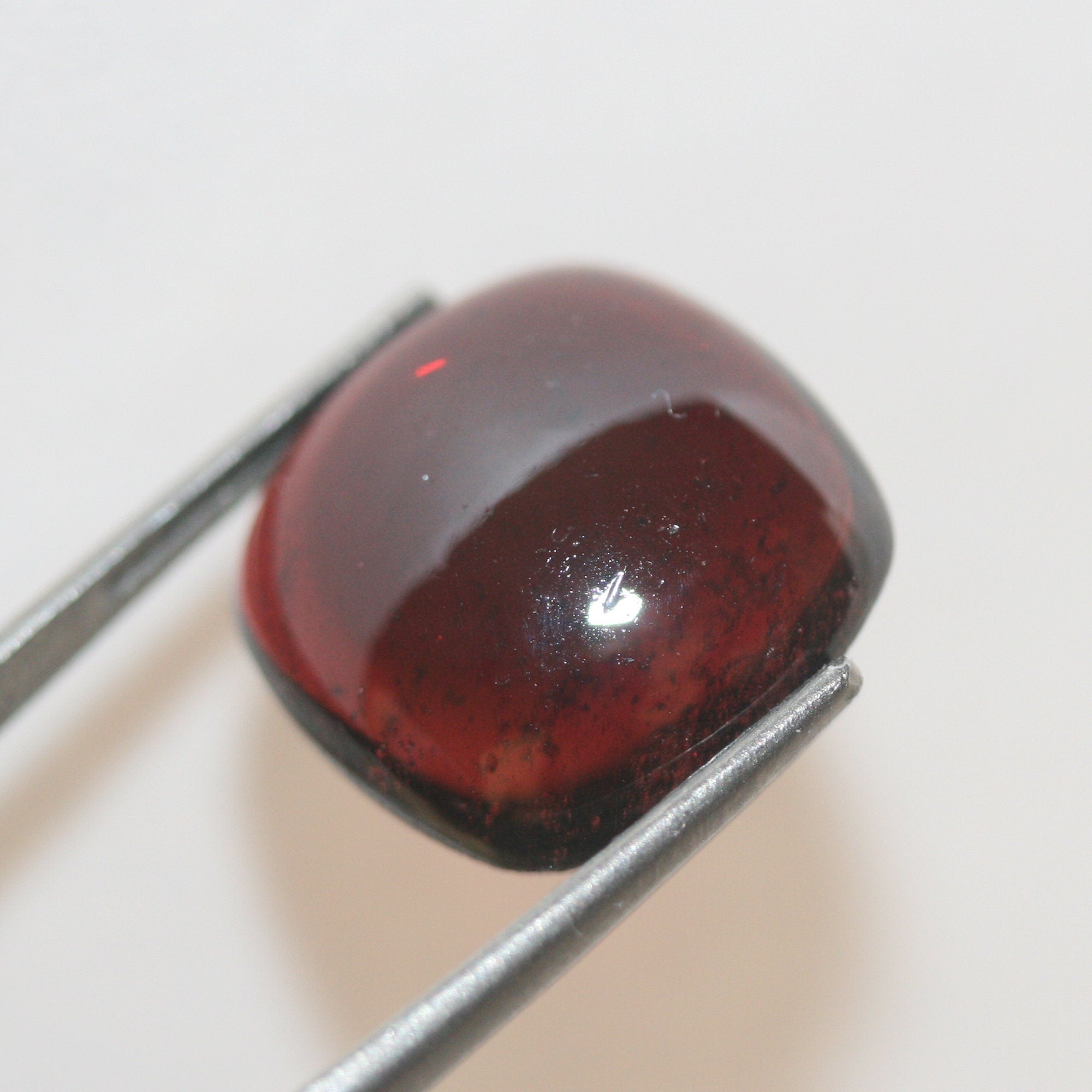 Garnet Pair Square Cabochon 14mm.-(19ct) - Designer Cabochon