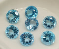 1 Pc AAA Swiss Blue Topaz Faceted Round Brilliant Cut 6mm  Cut Stones And Cabochons Supplier