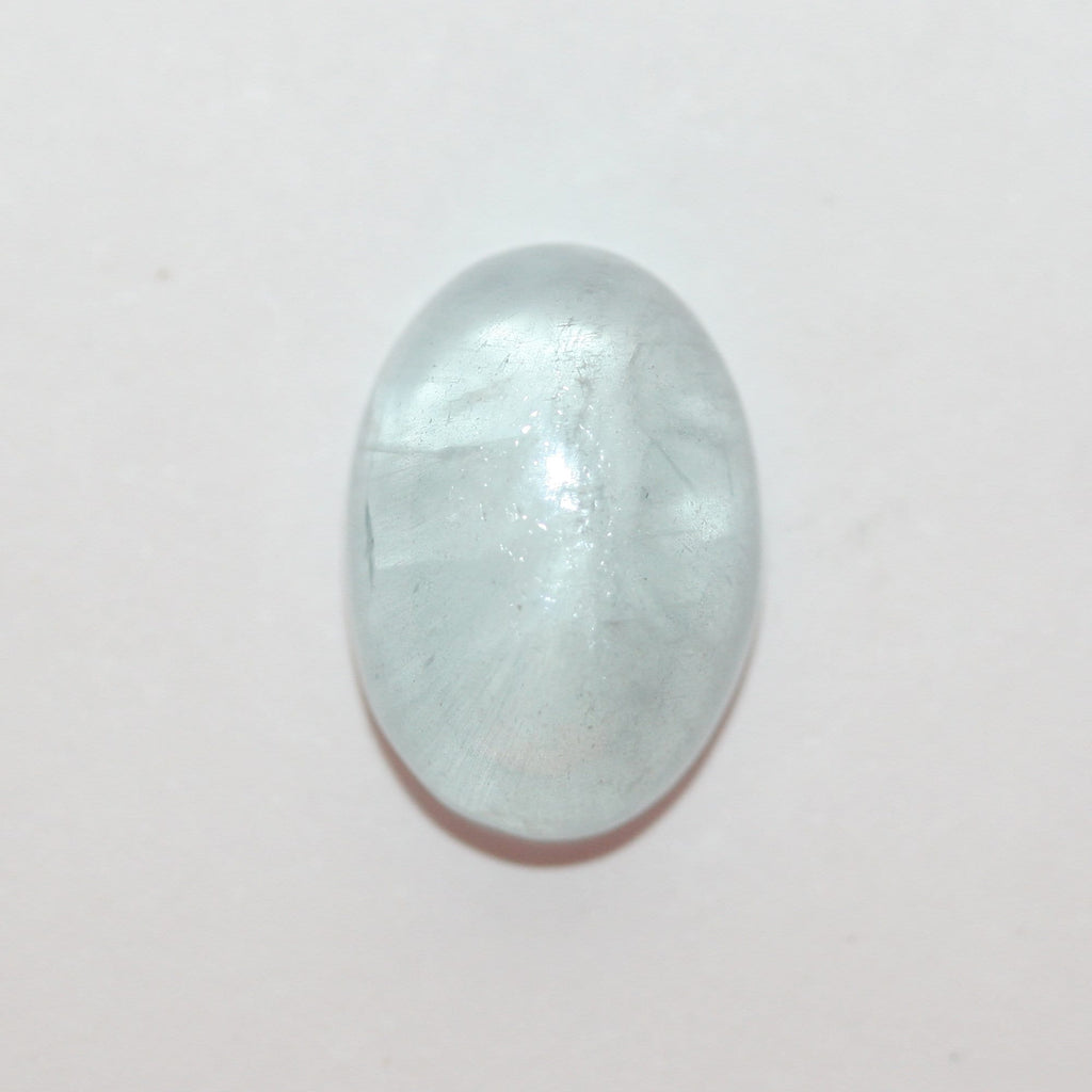 Natural Aquamarine 15.5x11mm Oval Cabochon. Aquamarine 10.2 Cts Oval Cabochon.