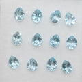12Pcs Lot Sky Topaz Drop Faceted 5x4mm (12 pcs).