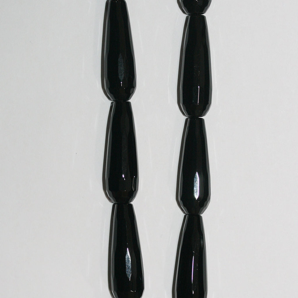 Cuentas facetadas de ónix St. de 16", 30 x 10 mm, hilo de 40 cm.