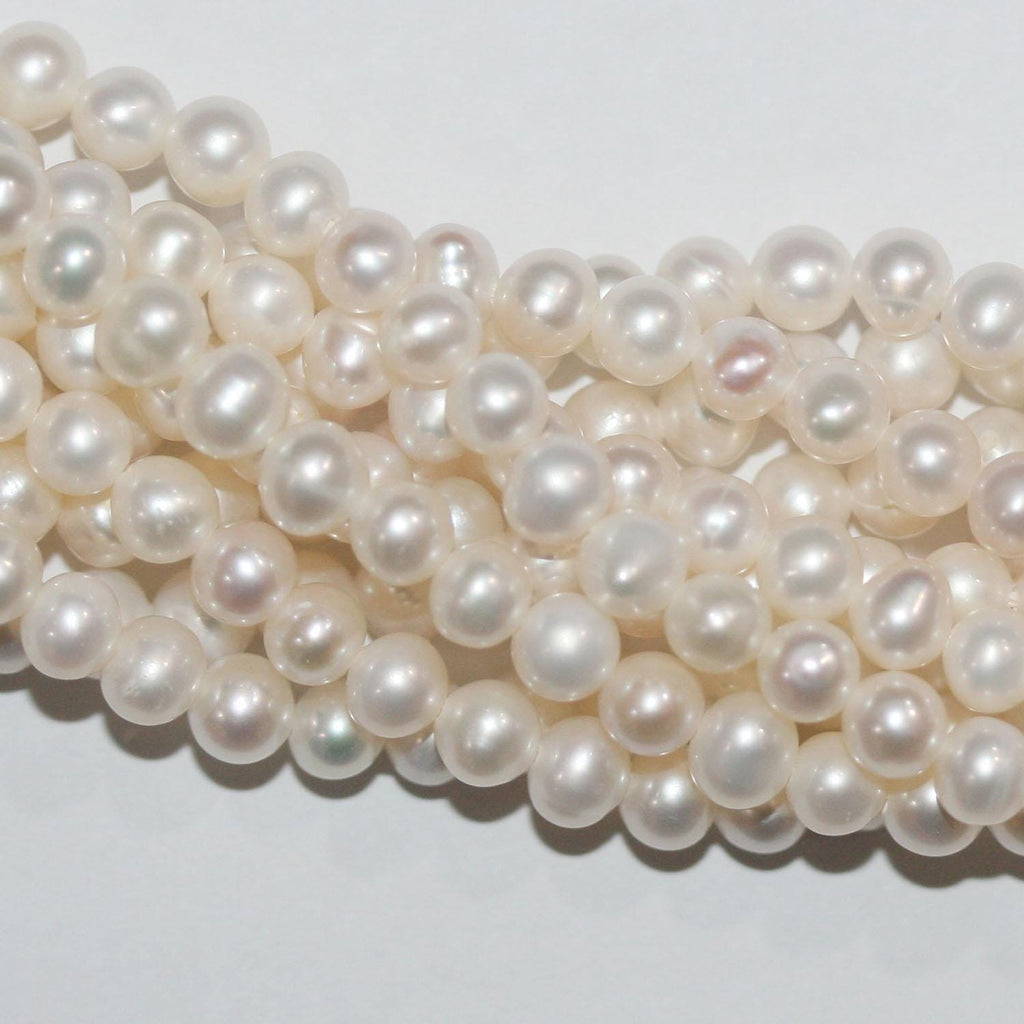 13" St. Fresh Water  Round Pearl 4-4.5mm.-Strand 36cm.-Natural Pearls wholesale Prices