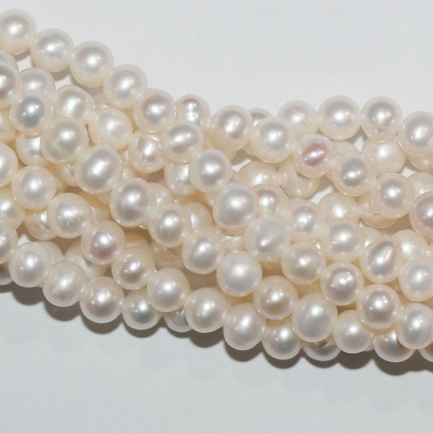 13" St. Fresh Water  Round Pearl 4-4.5mm.-Strand 36cm.-Natural Pearls wholesale Prices