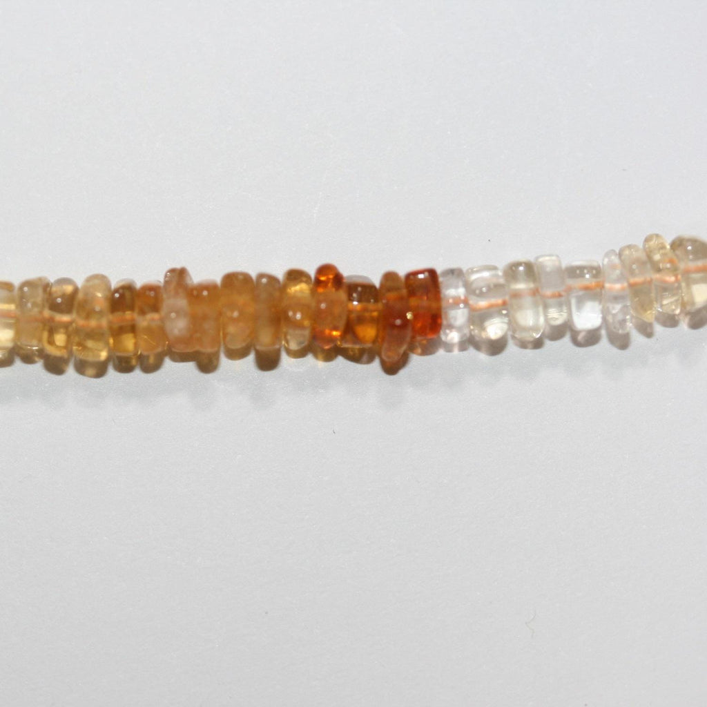 Cuentas cuadradas planas y lisas de citrino de 16" (5 x 2 mm) - Hilo de 40 cm