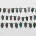 Perles marquise plates et lisses en fuchsite rubis St, 8 pouces (environ 11 x 6 mm). Longueur du fil : 21 cm.