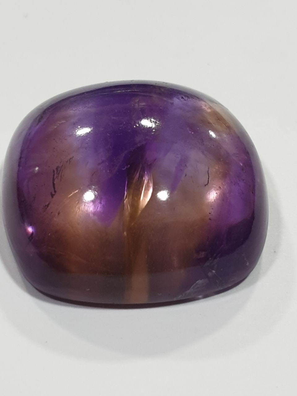 One Of A Kind  Big 49.9 cts  Ametrine Cushion Cabochon 24.3x24mmmm  -Gemstone -Loose Stones Wholesale Price