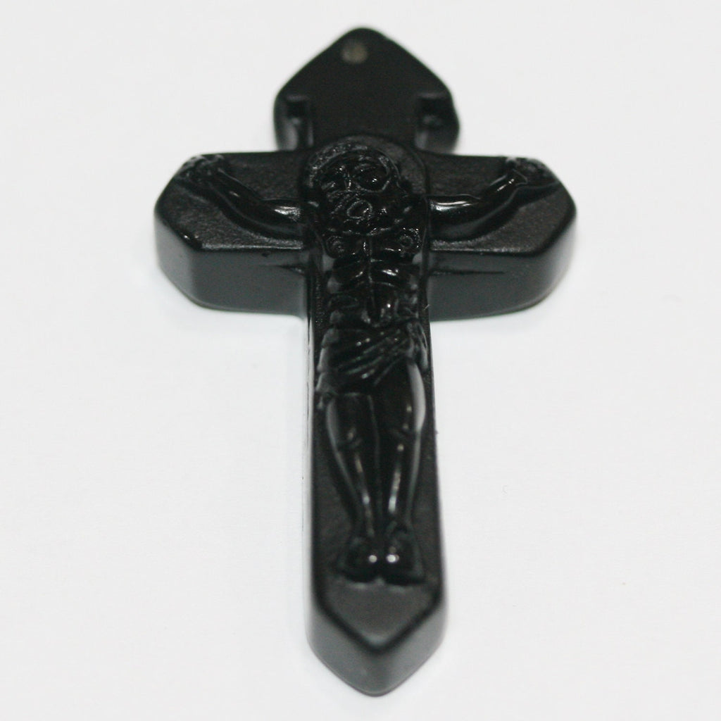 Colgante Cruz de Obsidiana 44x25mm.