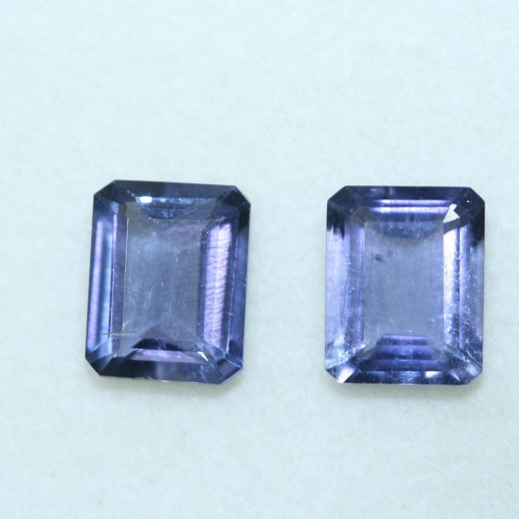 Lote Iolita Facetada Rectángulo 10x8mm. (2Uds.).