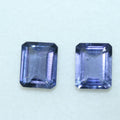 Lote Iolita Facetada Rectángulo 10x8mm. (2Uds.).