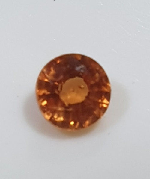 1 Pc Natural Top Orange  Color Sapphire 3.5mm Round Brilliant Cut- Wholesale Gemstones- Natural Stones For Jewelry