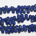 Perles en lapis-lazuli facettées de 20 cm (8 pouces), 10 x 7 mm. Longueur du fil : environ 21 cm.