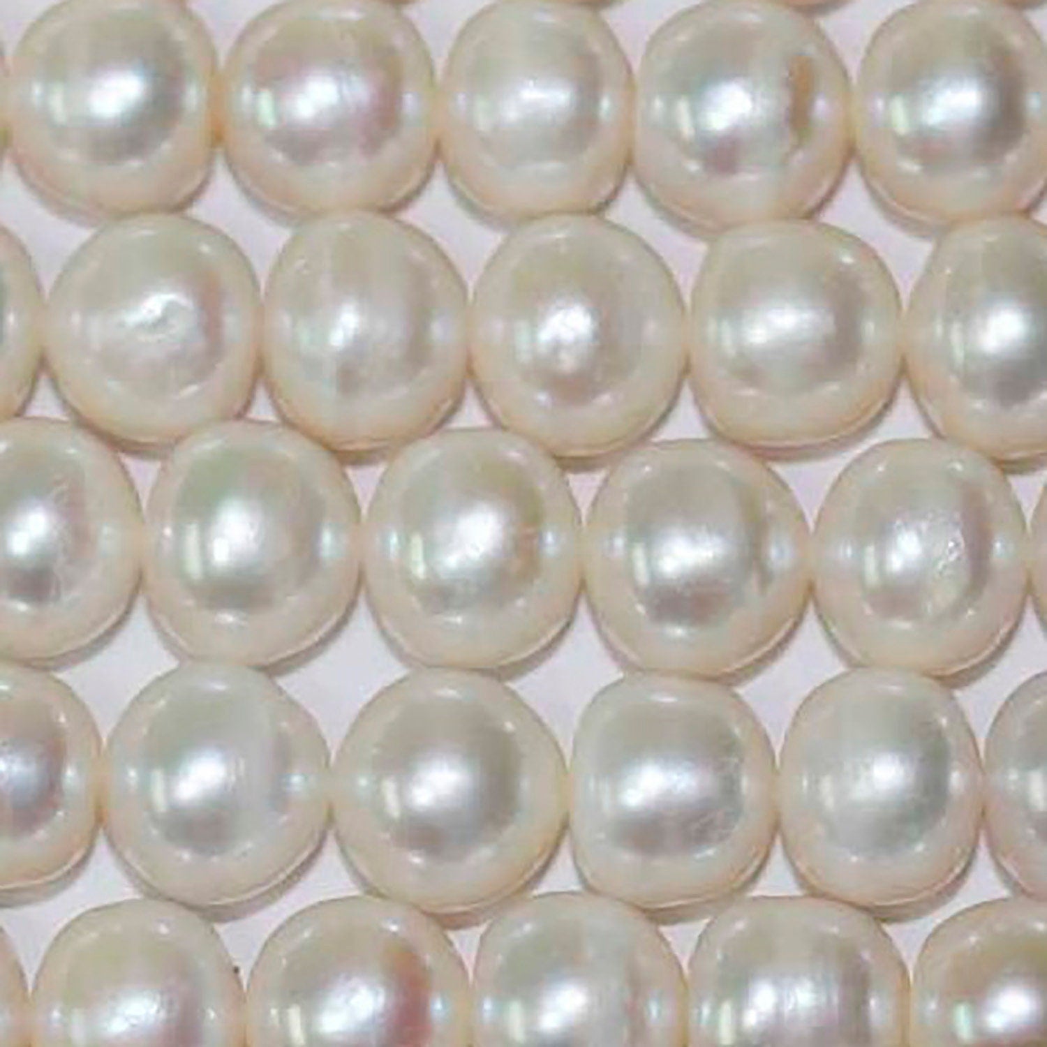 Perla de agua dulce redonda de 15" (10-11 mm) - Hilo de 39 cm - Precios al por mayor de perlas naturales