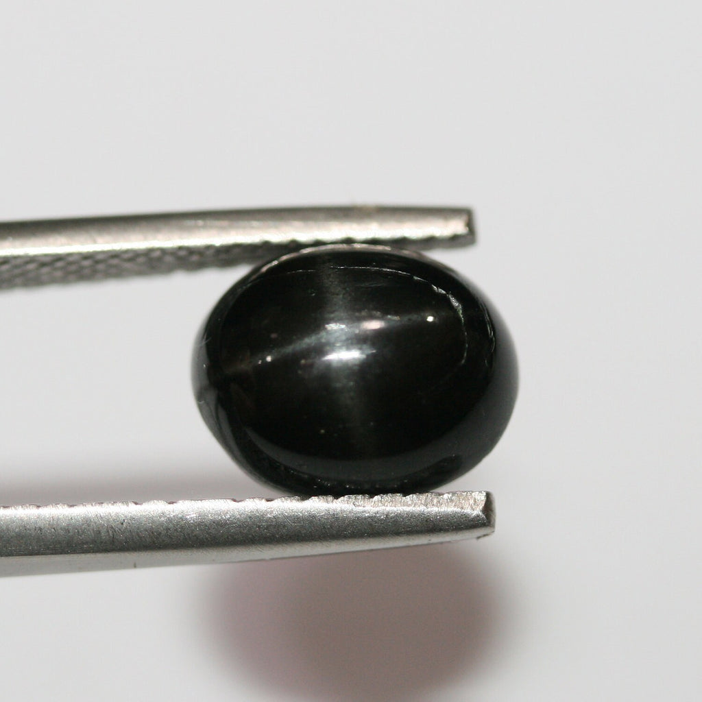 Lote de 6 cabujones ovalados de diópsido estrella de 10 x 8 mm. (6 uds.)