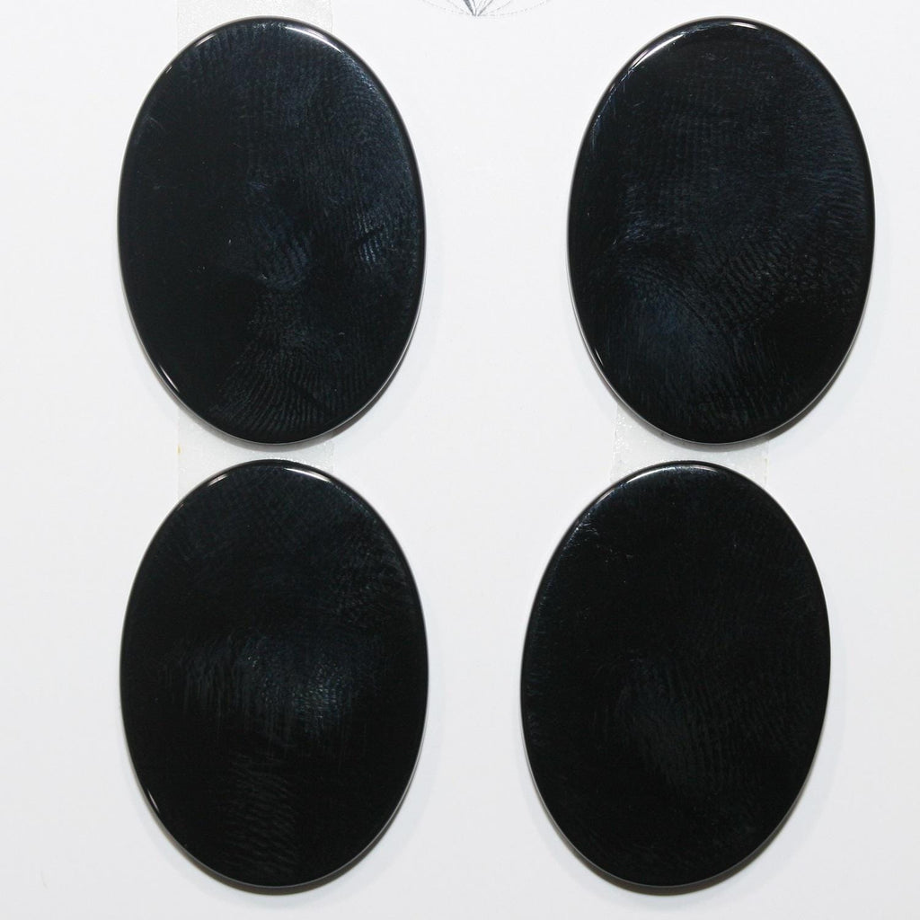 4 pièces de cabochons plats ovales lisses en onyx 25x18x2mm (4 pièces).