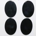 4 pièces de cabochons plats ovales lisses en onyx 25x18x2mm (4 pièces).