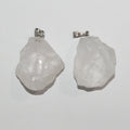 Colgante de pepita de cuarzo de cristal de roca sin pulir, 20-25 mm aprox. (1 unidad)