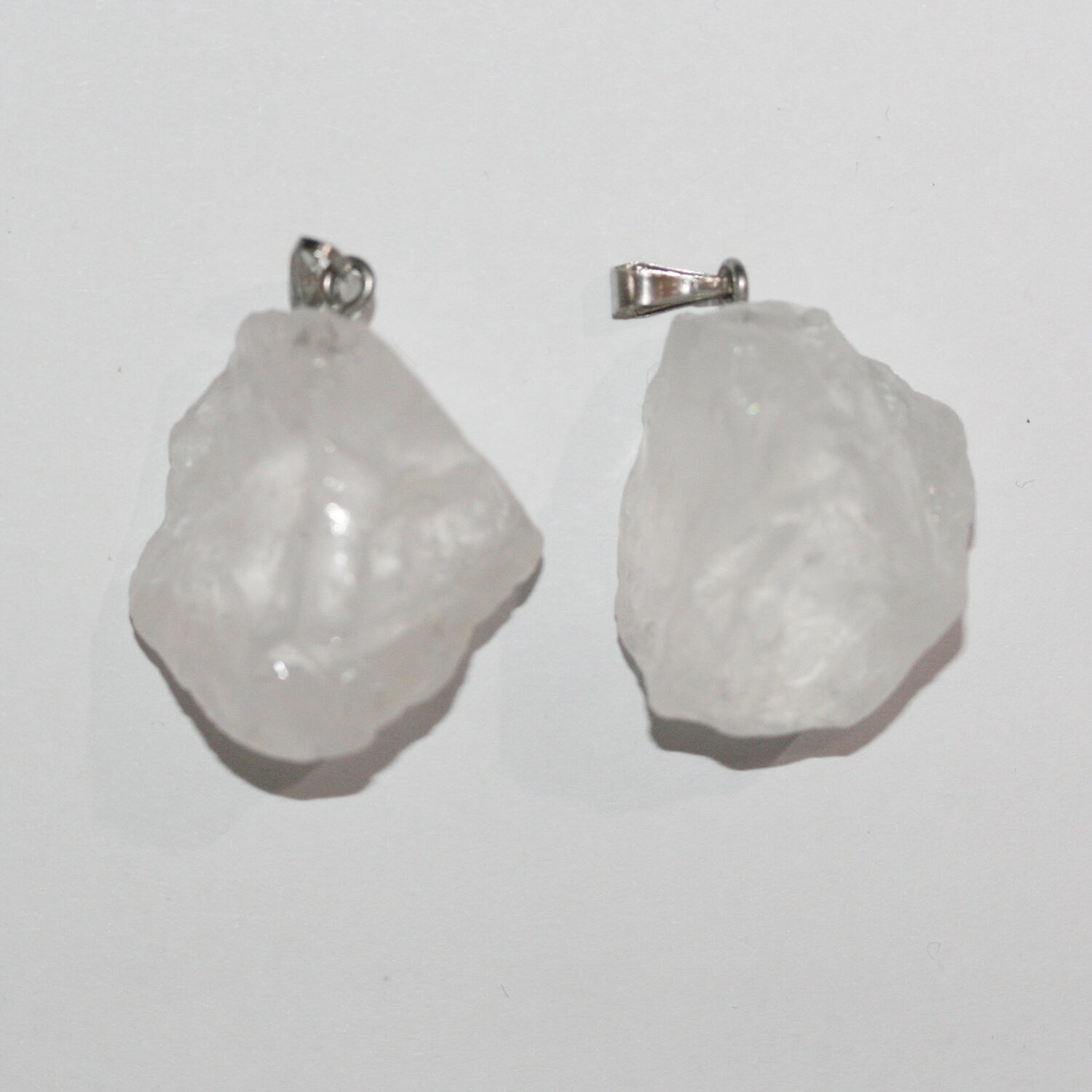 Colgante de pepita de cuarzo de cristal de roca sin pulir, 20-25 mm aprox. (1 unidad)