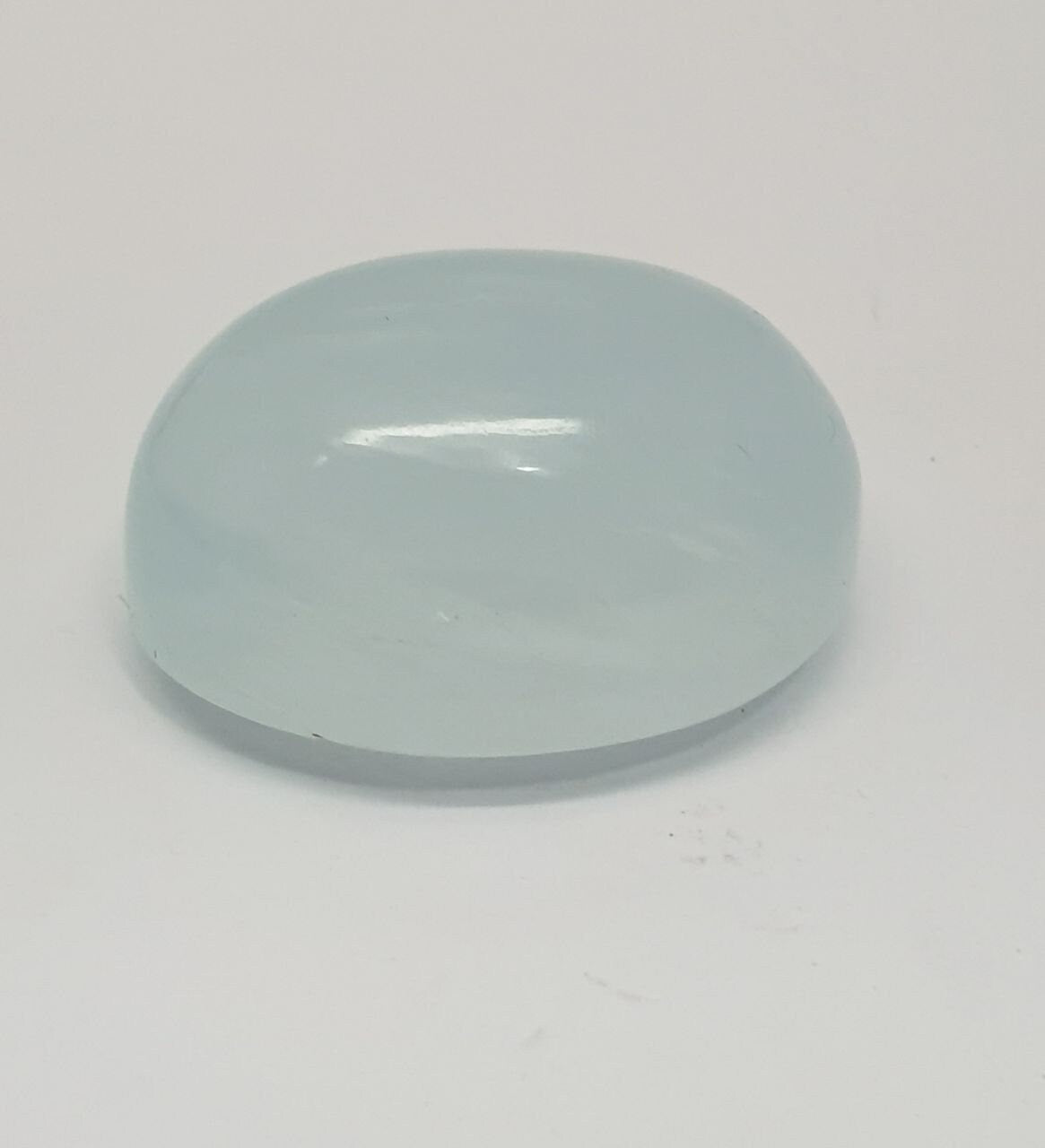 Big Milky  Aquamarine Oval Cabochon 25x18x13.5mm.Natural Untreated Gem- 47.3 cts