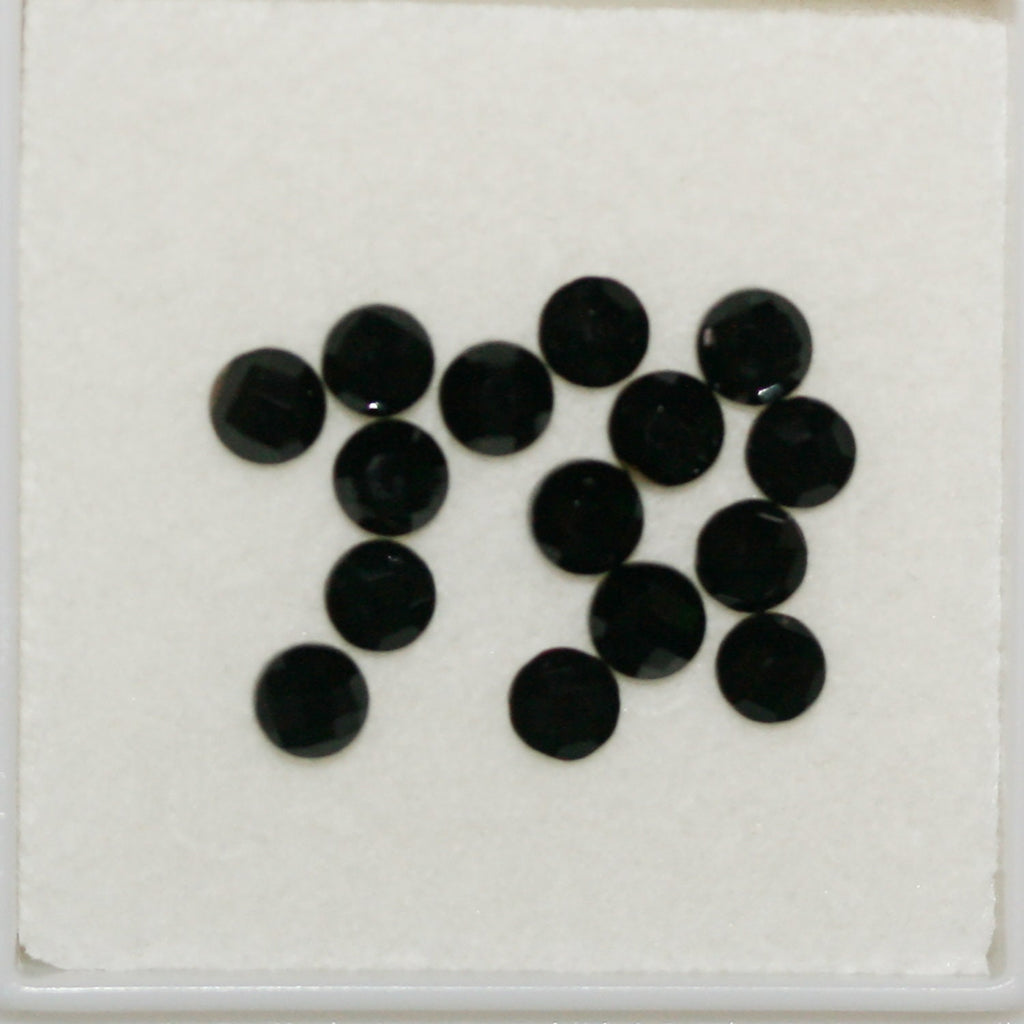 Lot de 15 cabochons ronds à facettes en onyx de 5 mm (15 pièces)