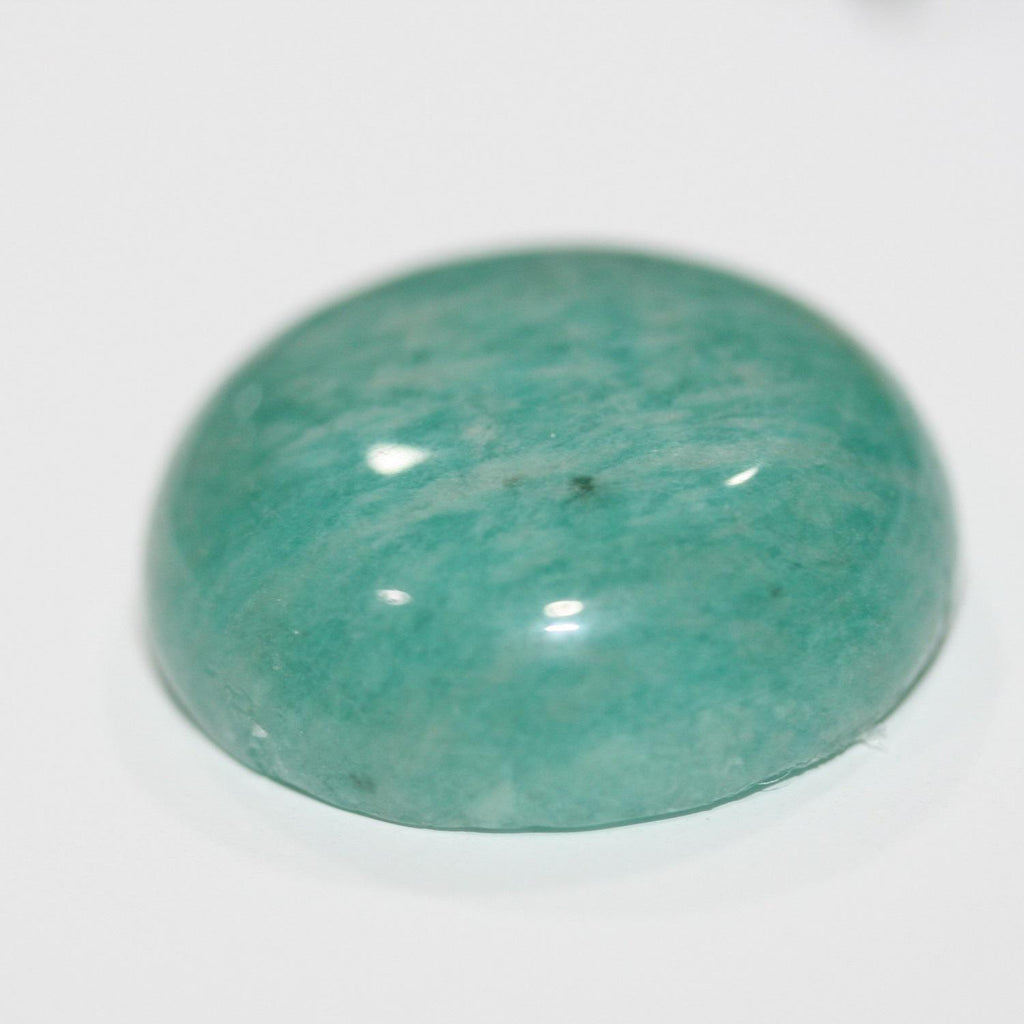 Lote de 4 cabujones redondos lisos de amazonita de 20 mm. (4 piezas)