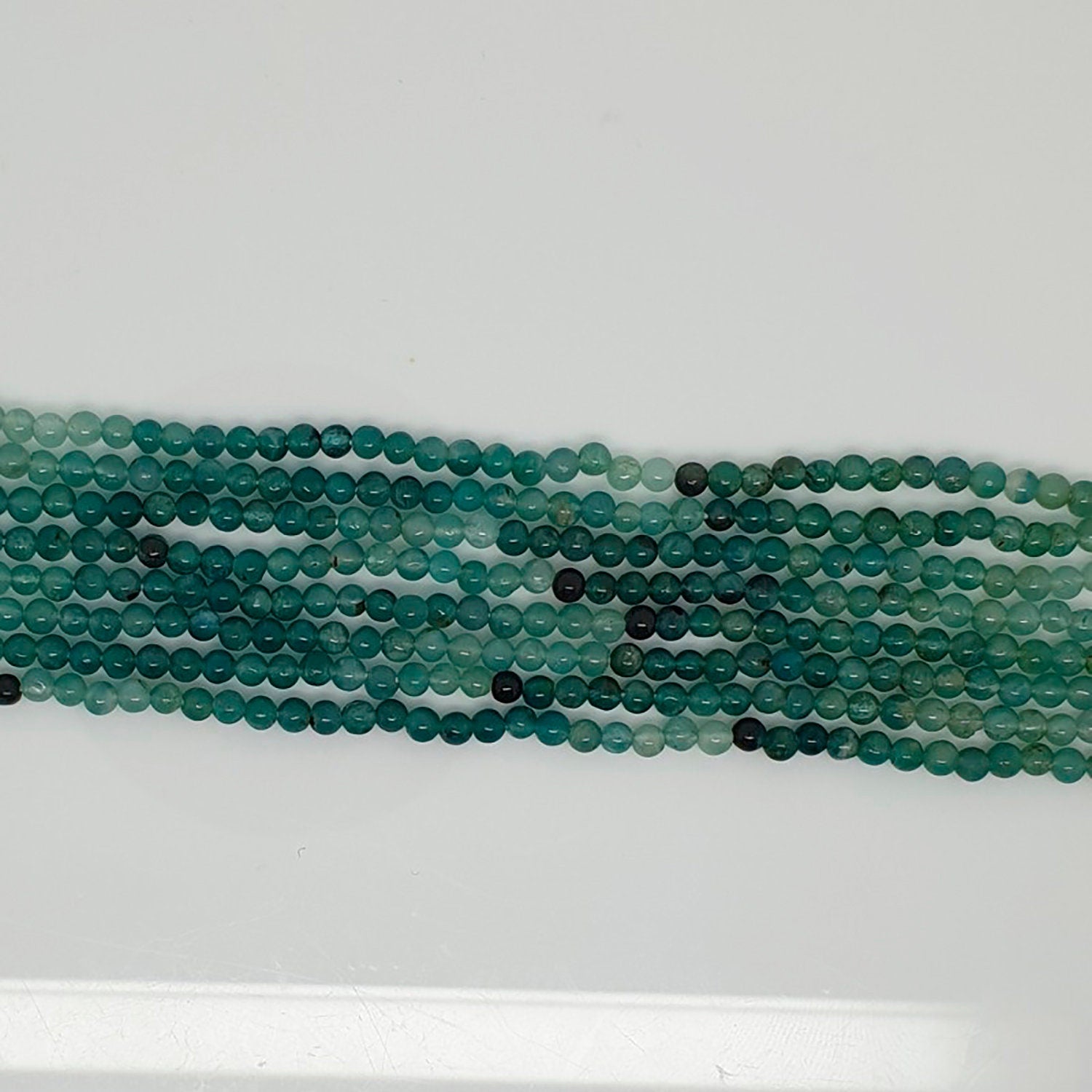 13" St Grandidierite Round Smooth Beads 3-3.5mm.-Strand 34cm.