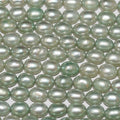 Perles ovales vertes d'eau douce 16 pouces (40 cm) - 6 x 4 mm - Fil de 40 cm - Perles naturelles - Prix de gros