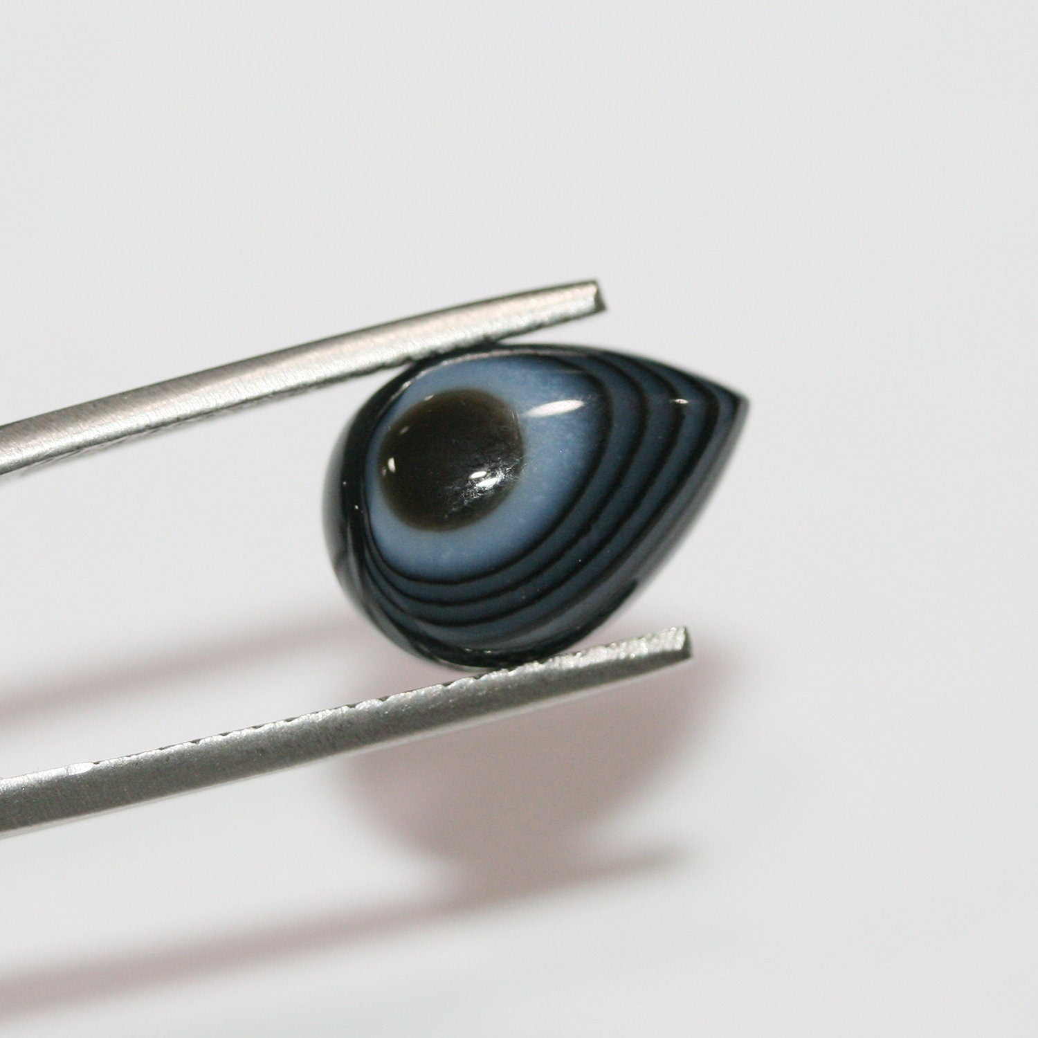 Lote de 4 cabujones de ónix liso con rayas (8 piezas) 14 x 10 mm.