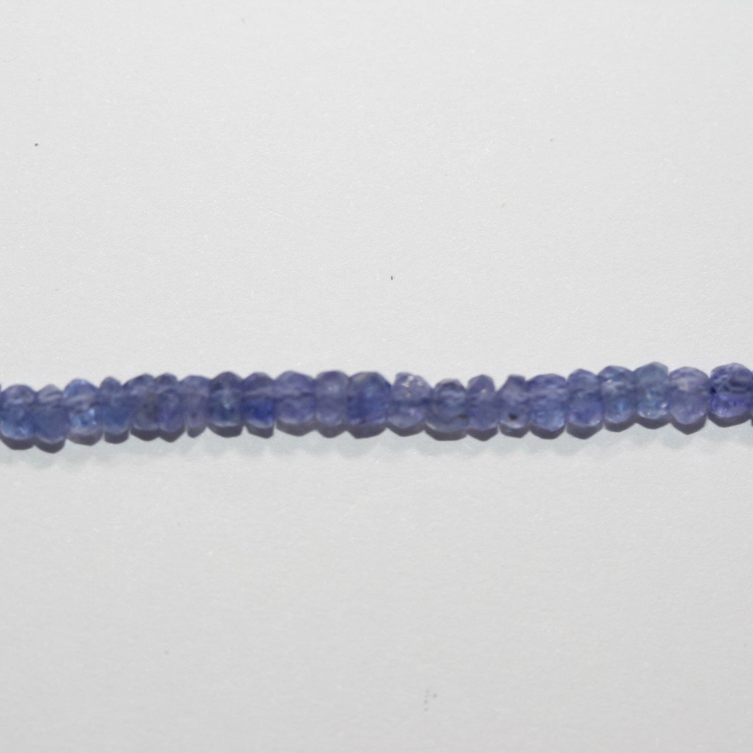 12" St Tanzanite Faceted Rondelle Beads 2.5x1.5mm.Aprox.-Strand 33cm