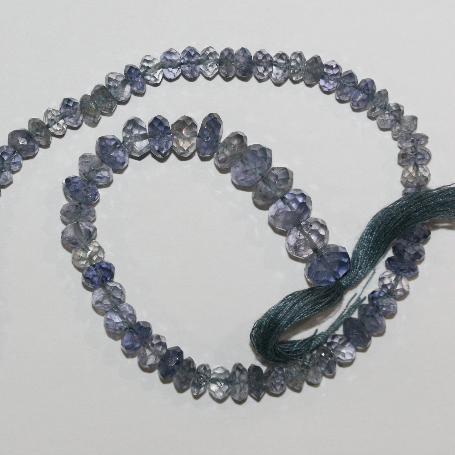 14" St Iolite Faceted Rondelle  Beads 5x3mm.Approx-Strand 37cm