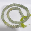 Cuentas redondas facetadas de prehnita de 40 cm (8 x 4 mm) - Hilo de 40 cm