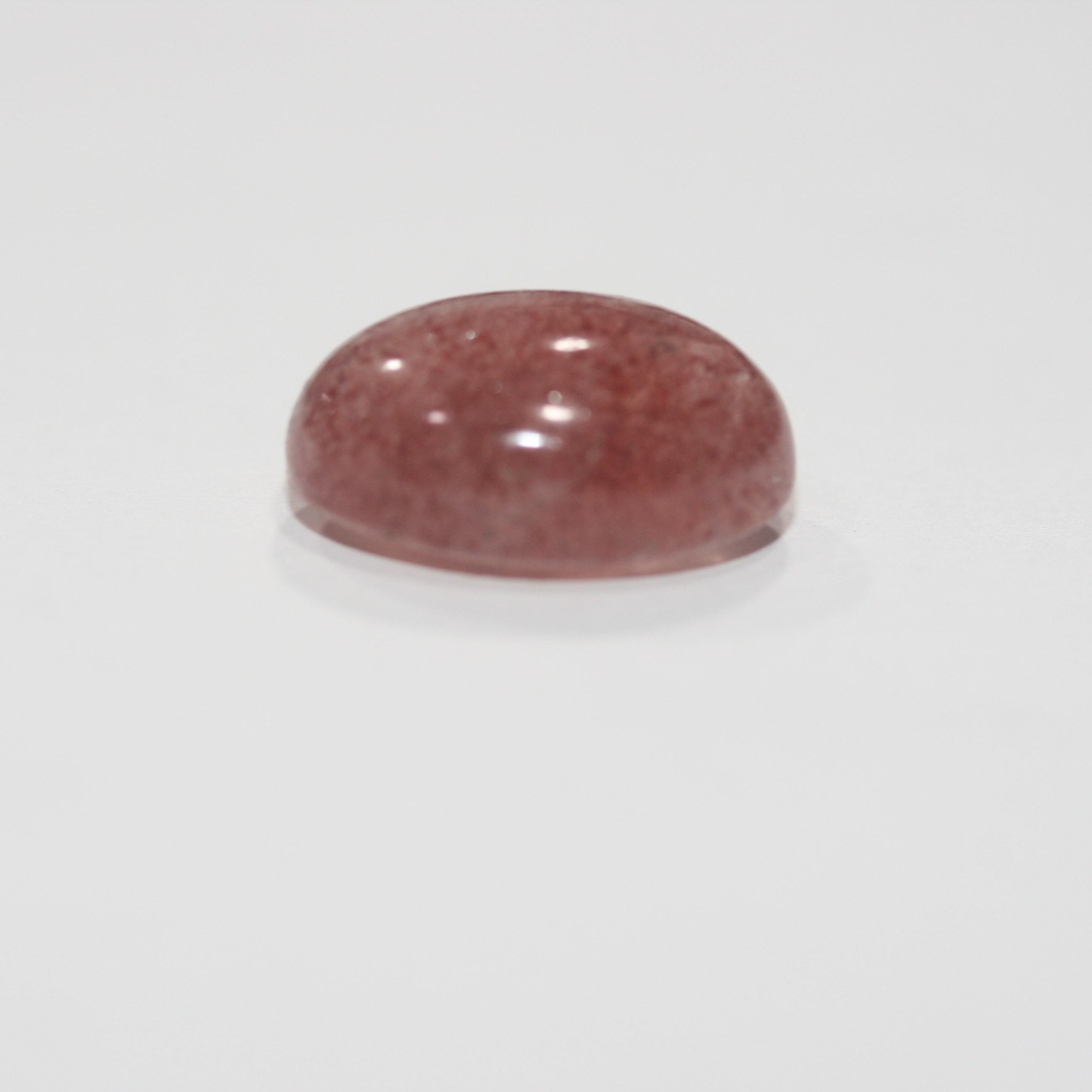 Top Quality Strawberry Quartz Oval Cabochon 20x15mm 21ct Natural Red Quartz - Designer Cabochon
