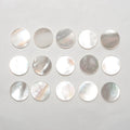 Lote de 15 cabujones planos redondos MOP de 8 mm (15 piezas)