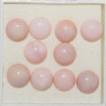 10 Pcs Lot Pink Opal Round Cabochon 8 mm. (10 pcs.).