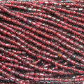 13" St Garnet Smooth Tube Beads 3x2mm.-Strand 37cm