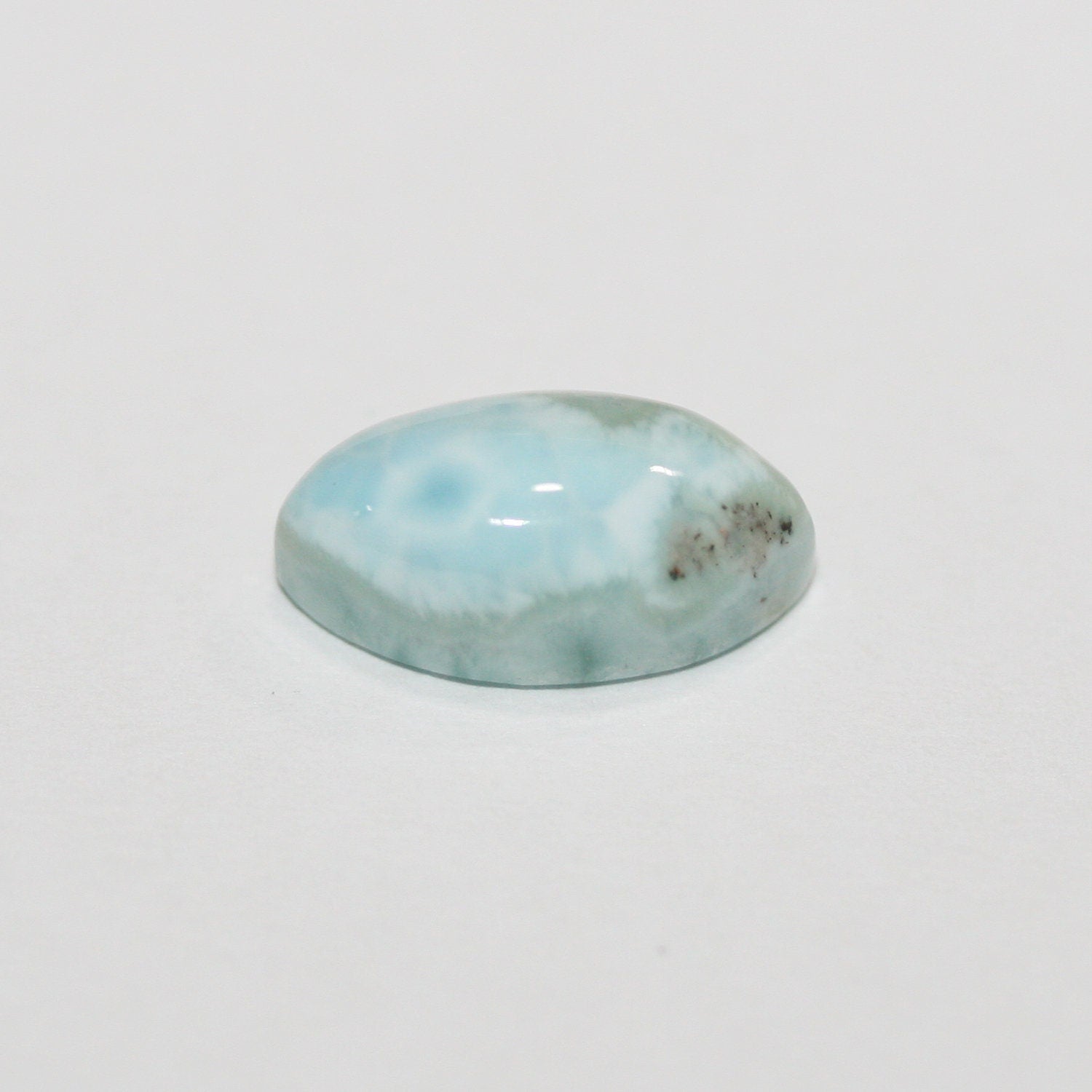 Lote de 4 cabujones de larimar marquesa de 14 x 7 mm. (4 piezas).