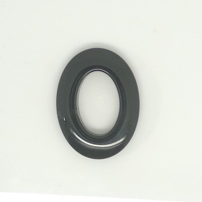 Pendentif ovale lisse en onyx 40x30mm.