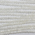 Cuentas redondas lisas St MOP de 16" (4 x 3 mm) - Hilo de 40 cm