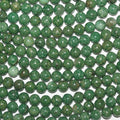 15 perles rondes lisses en grenat vert, 8 mm - Fil de 39 cm - Grenat grossulaire jade africain