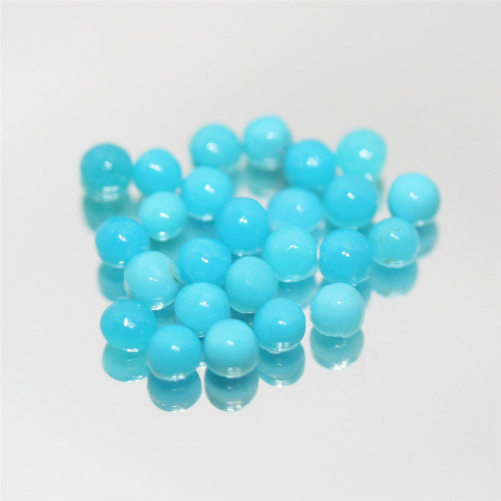 Turquoise Smooth Round Cabochons Lot 2mm.- 25 Pieces