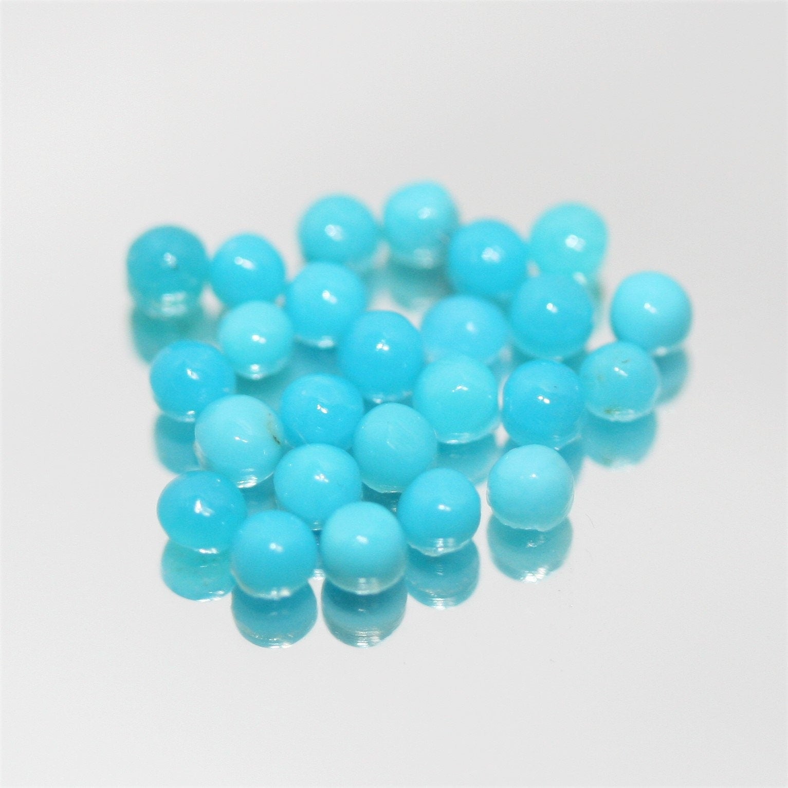 Turquoise Smooth Round Cabochons Lot 2mm.- 25 Pieces