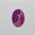 Lote de 4 cabujones ovalados de ágata rayada morada (4 unidades) de 18 x 13 mm