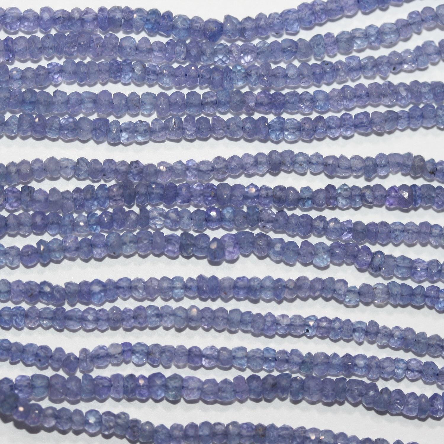 12" St Tanzanite Faceted Rondelle Beads 2.5x1.5mm.Aprox.-Strand 33cm