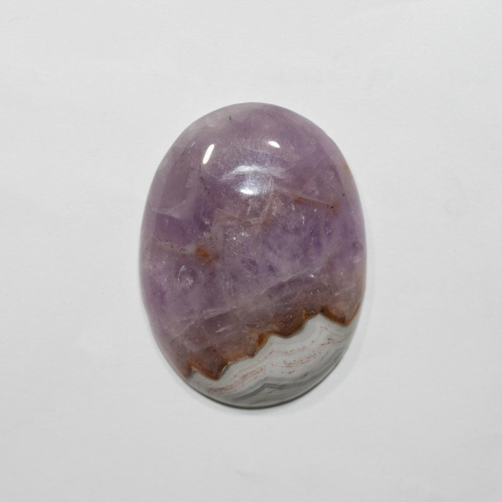 GRAND Cabochon ovale lisse d'améthyste 40x30mm (1 pièce).