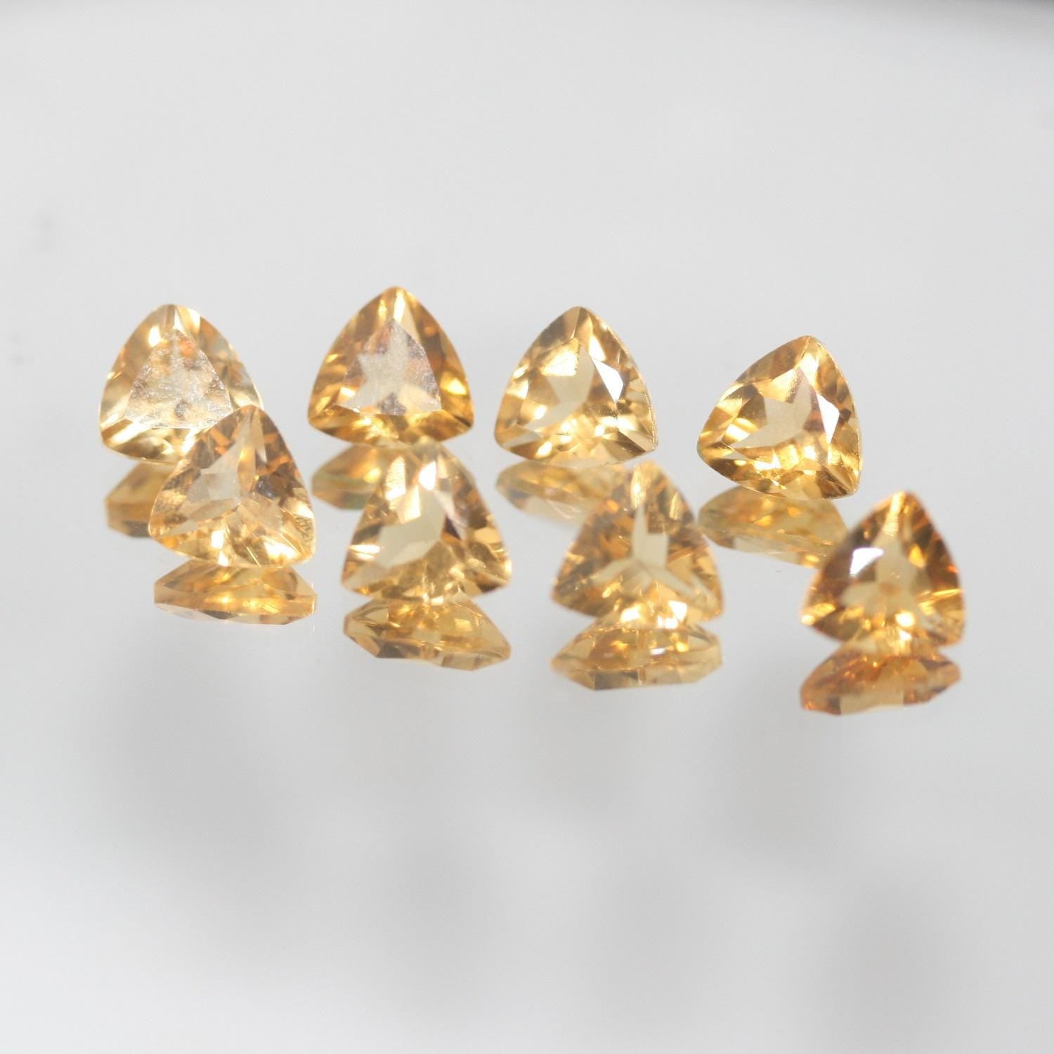 Lote de 8 citrinos facetados de 7 mm (8 piezas) - Ref. 647LO