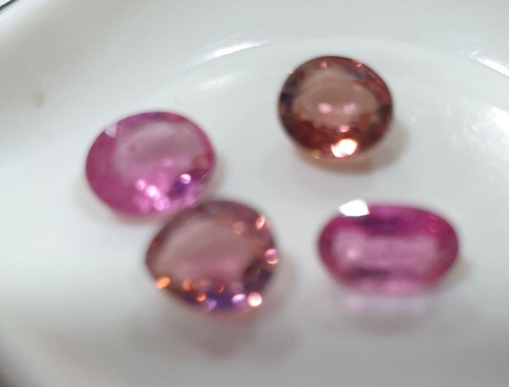 Lote de turmalina rosa variada - Pera ovalada - Lote de piedras preciosas - Gemas naturales
