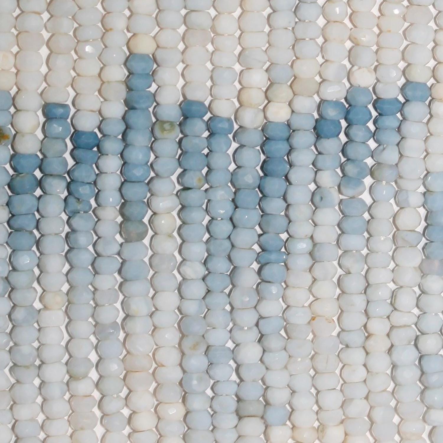 13" St Blue Opal Faceted Rondelle Beads 4x3mm-.Approx.-Strand 33cm