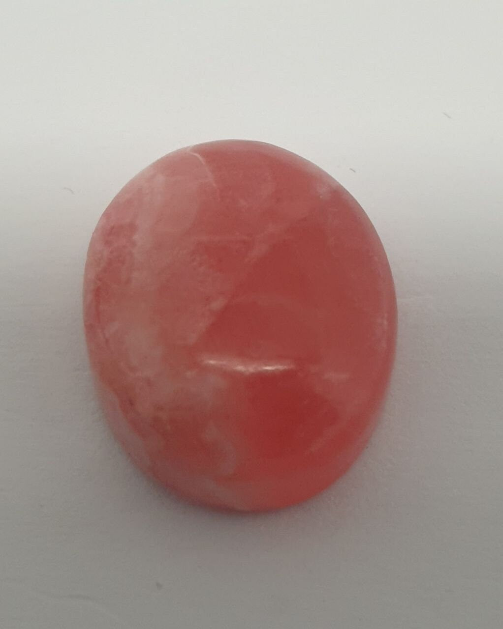 Rhodochrosite Oval Cabochon 14.2x11.7mm 10.95ct Top Quality Natural Gemstone Jewelry Strawberry Color