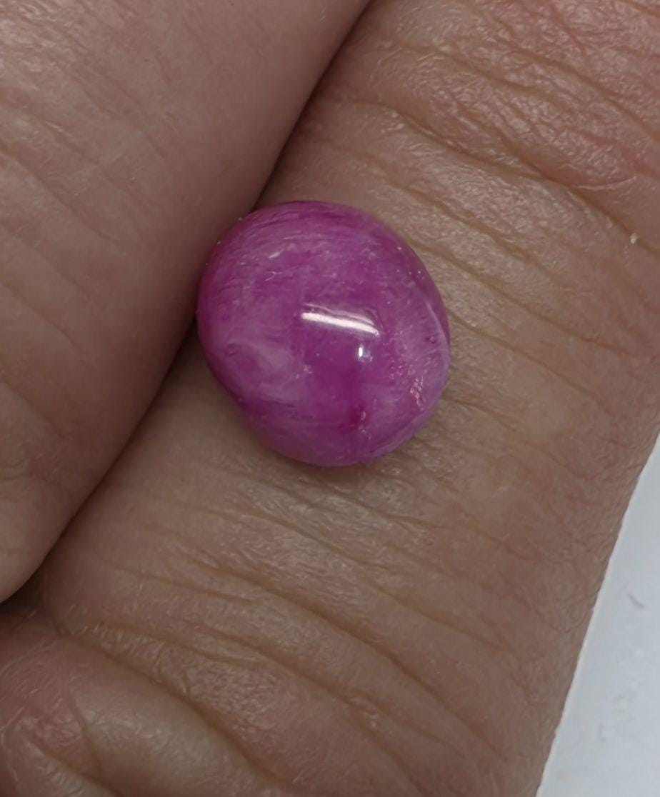 Natural  Pink Sapphire Oval Cabochon 9.7x7.8mm 3.3ct -Pink Sapphire Cab
