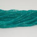14" St Blue Apatite Faceted Rondelle beads 4x2mm.-Strand 36cm
